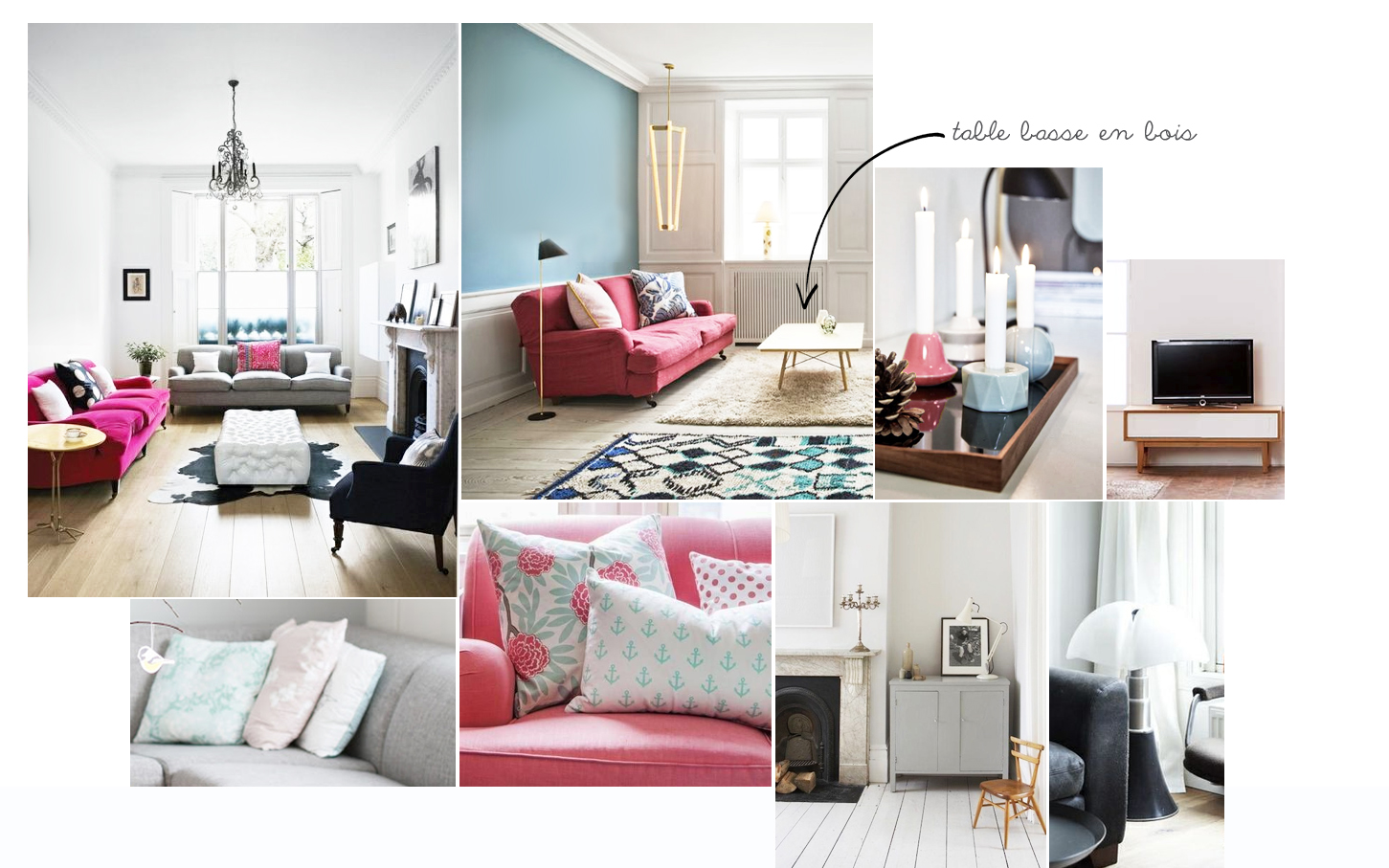 Salon cocooning rose: decoration interieur salon idees chic et ...