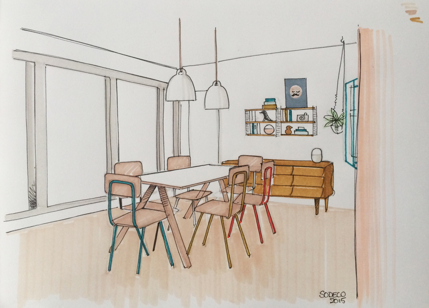 croquis salle a manger