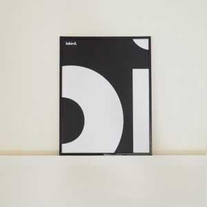 Affiche Noire Typo (bi) 30x40cm