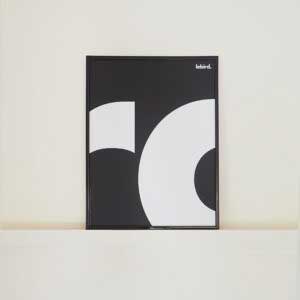 Affiche Noire Typo (rd) 30x40cm