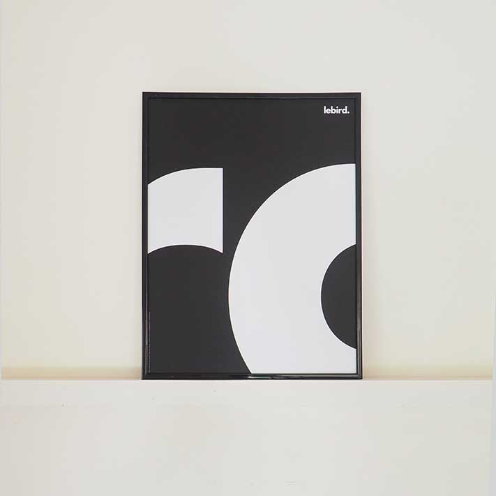 Affiche Noire Typo (rd) 30x40cm