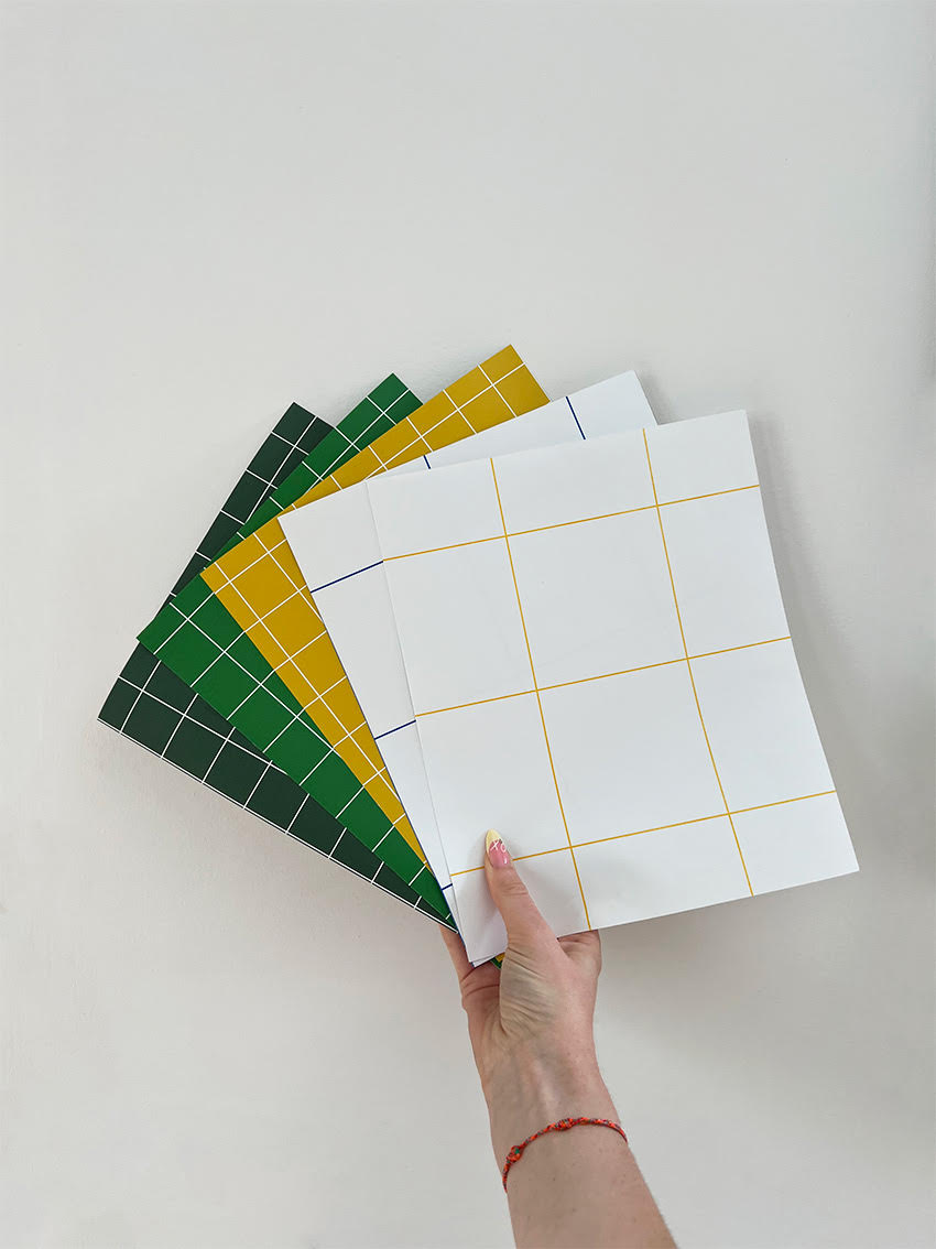 5 ECHANTILLONS de Papier Peint à carreaux