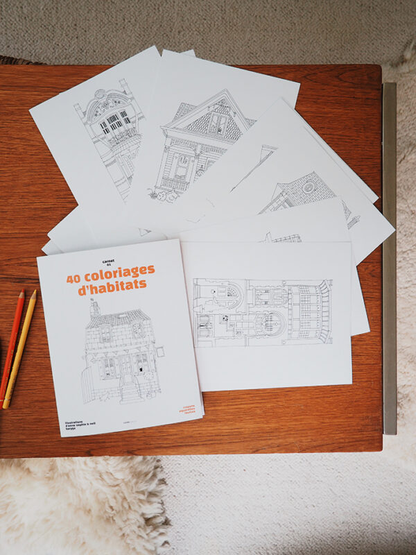 Carnet de 40 coloriages d'habitats – Image 5