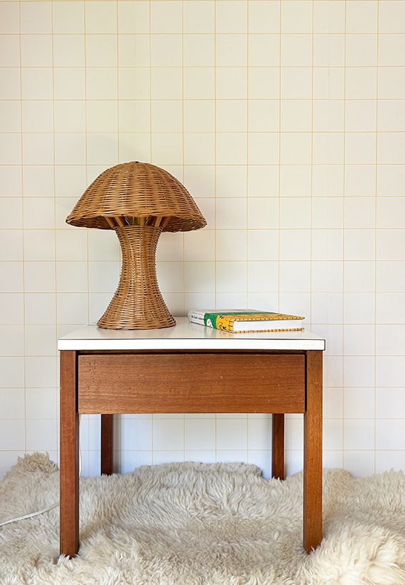 (NEW) Papier Peint Blanc à grands carreaux JAUNE – Image 4